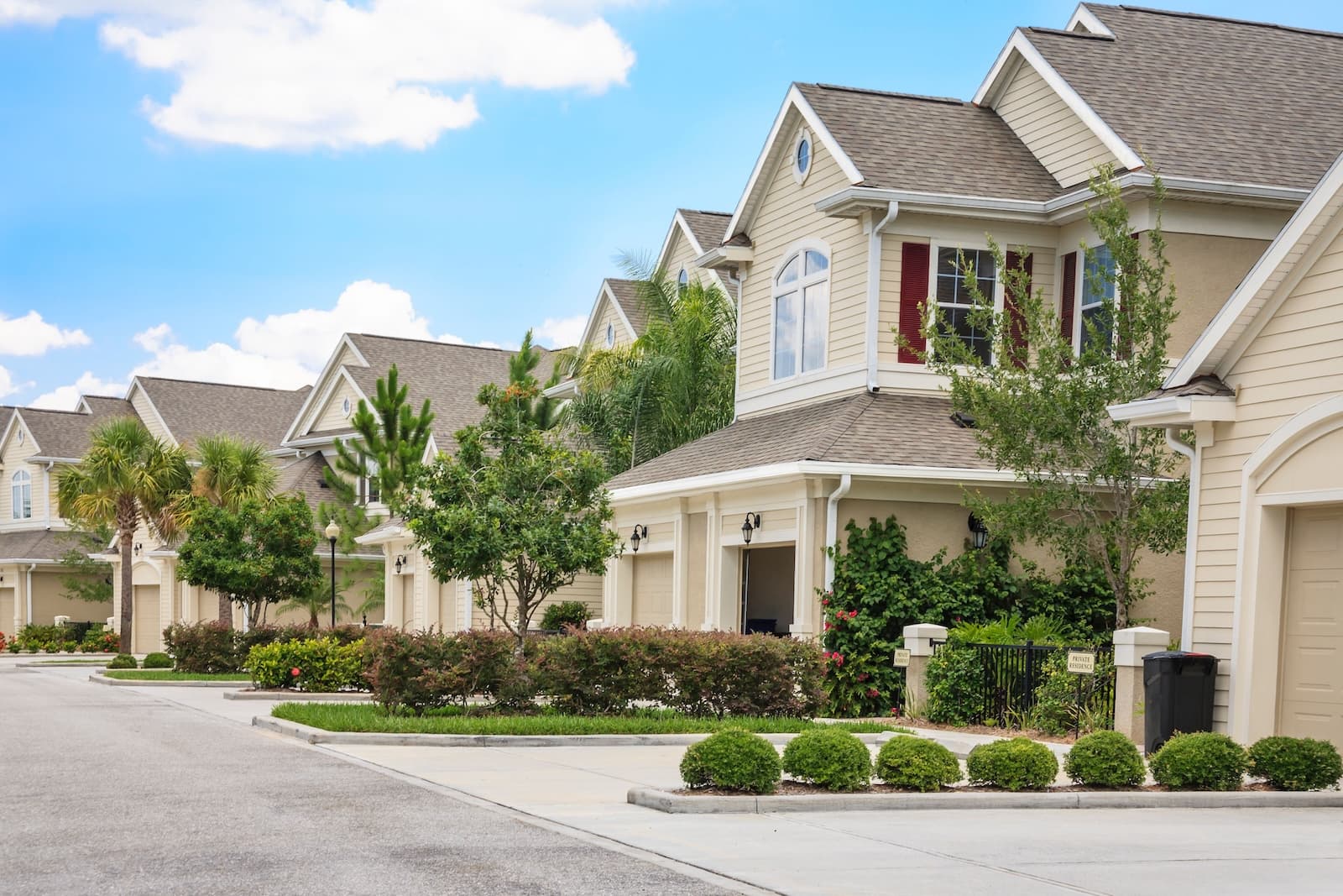 Homes in a suburban neighborhood