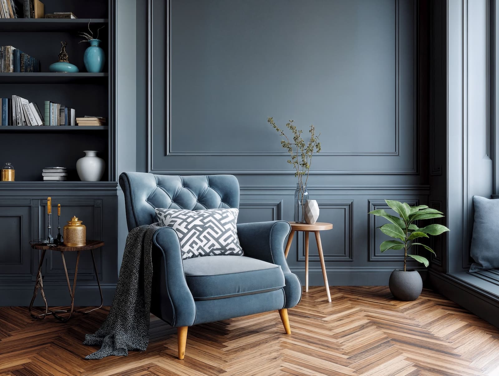 Home interior with a chair